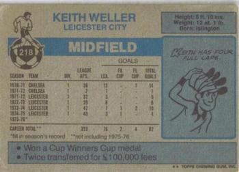 1976-77 Topps Footballer #218 Keith Weller Back