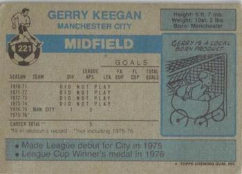 1976-77 Topps Footballer #221 Gerard Keegan Back