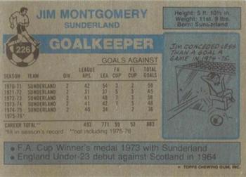 1976-77 Topps Footballer #226 Jim Montgomery Back