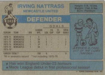 1976-77 Topps Footballer #243 Irving Nattrass Back
