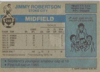 1976-77 Topps Footballer #246 Jimmy Robertson Back
