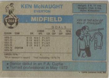 1976-77 Topps Footballer #264 Ken McNaught Back