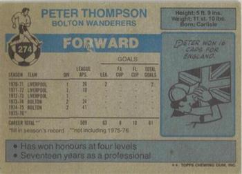 1976-77 Topps Footballer #274 Peter Thompson Back