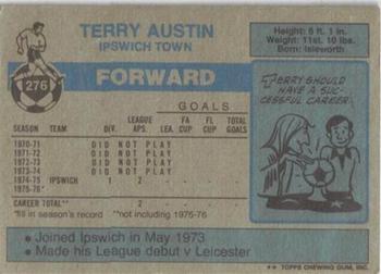 1976-77 Topps Footballer #276 Terry Austin Back