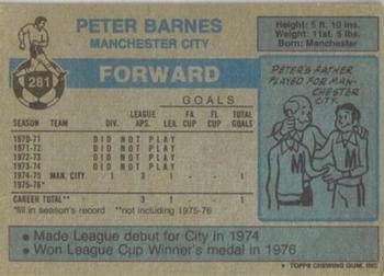 1976-77 Topps Footballer #281 Peter Barnes Back