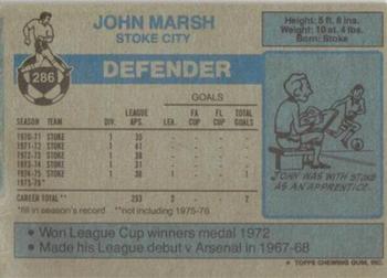 1976-77 Topps Footballer #286 John Marsh Back