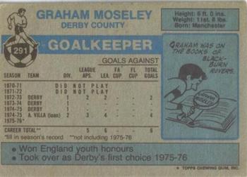 1976-77 Topps Footballer #291 Graham Moseley Back
