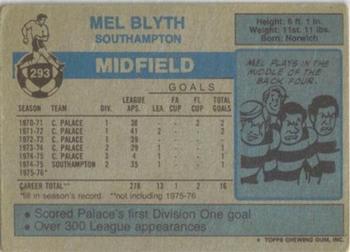 1976-77 Topps Footballer #293 Mel Blyth Back
