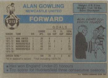 1976-77 Topps Footballer #313 Alan Gowling Back