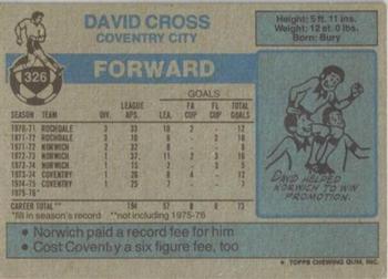 1976-77 Topps Footballer #326 David Cross Back