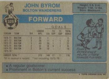 1976-77 Topps Footballer #328 John Byrom Back
