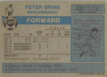 1976-77 Topps Footballer #329 Peter Brine Back