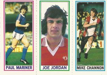 1981-82 Topps Footballer #92 / 73 / 42 Mike Channon / Joe Jordan / Paul Mariner Front