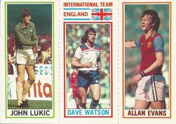 1981-82 Topps Footballer #21 /169 / 29 Allan Evans / David Watson / John Lukic Front