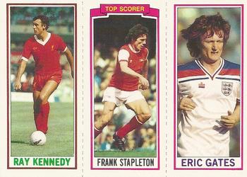 1981-82 Topps Footballer #41 / 144 / 51 Eric Gates / Frank Stapleton / Ray Kennedy Front
