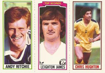 1981-82 Topps Footballer #106 / 161 / 121 Chris Hughton / Leighton James / Andy Ritchie Front