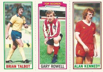 1981-82 Topps Footballer #48 / 160 / 5 Alan Kennedy / Gary Rowell / Brian Talbot Front