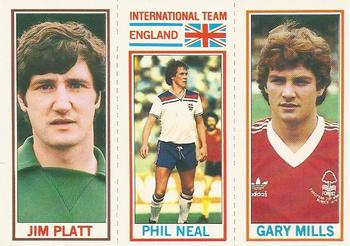 1981-82 Topps Footballer #83 / 170 / 63 Gary Mills / Phil Neal / Jim Platt Front