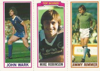 1981-82 Topps Footballer #12 / 147 / 39 Jimmy Rimmer / Mike Robinson / John Wark Front