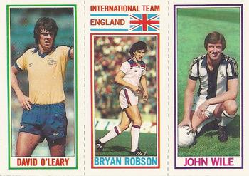 1981-82 Topps Footballer #116 / 171 / 6 John Wile / Bryan Robson / David O'Leary Front
