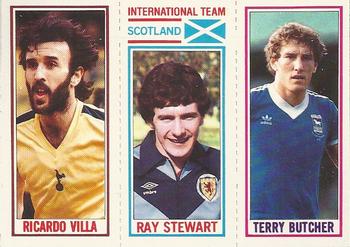 1981-82 Topps Footballer #37 / 178 / 103 Terry Butcher / Ray Stewart / Ricardo Villa Front