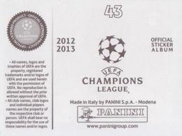 2012-13 Panini UEFA Champions League Stickers #43 Andriy Yarmolenko Back