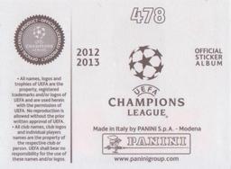 2012-13 Panini UEFA Champions League Stickers #478 Oscar Cardozo Back
