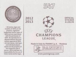 2012-13 Panini UEFA Champions League Stickers #547 Eder Back