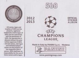 2012-13 Panini UEFA Champions League Stickers #568 Burak Yilmaz Back