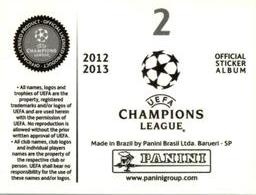 2012-13 Panini UEFA Champions League Stickers #2 UEFA Unite Against Racism Back