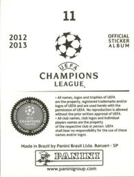 2012-13 Panini UEFA Champions League Stickers #11 UEFA Champions League Official Poster Back