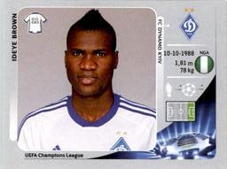 2012-13 Panini UEFA Champions League Stickers #46 Ideye Brown Front