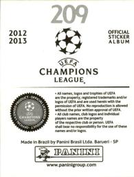 2012-13 Panini UEFA Champions League Stickers #209 Lucas Biglia Back