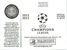 2012-13 Panini UEFA Champions League Stickers #232 Sergio Ramos Back