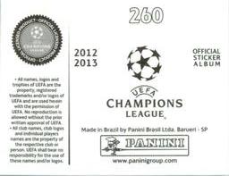 2012-13 Panini UEFA Champions League Stickers #260 Mario Balotelli Back