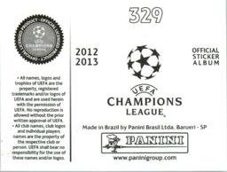 2012-13 Panini UEFA Champions League Stickers #329 Douglas Costa Back