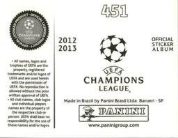 2012-13 Panini UEFA Champions League Stickers #451 Javier Mascherano Back