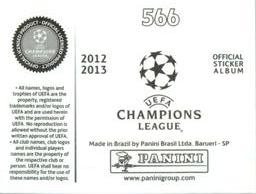 2012-13 Panini UEFA Champions League Stickers #566 Johan Elmander Back