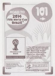 2013 Panini Road to 2014 FIFA World Cup Brazil Stickers #101 Maxime Gonalons Back