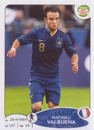 2013 Panini Road to 2014 FIFA World Cup Brazil Stickers #102 Mathieu Valbuena Front