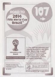 2013 Panini Road to 2014 FIFA World Cup Brazil Stickers #107 Olivier Giroud Back