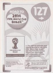 2013 Panini Road to 2014 FIFA World Cup Brazil Stickers #127 Iker Casillas Back