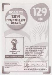 2013 Panini Road to 2014 FIFA World Cup Brazil Stickers #129 Alvaro Arbeloa Back