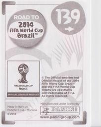 2013 Panini Road to 2014 FIFA World Cup Brazil Stickers #139 David Silva Back