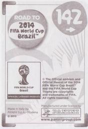 2013 Panini Road to 2014 FIFA World Cup Brazil Stickers #142 David Villa Back