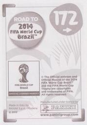 2013 Panini Road to 2014 FIFA World Cup Brazil Stickers #172 Eduardo Vargas Back