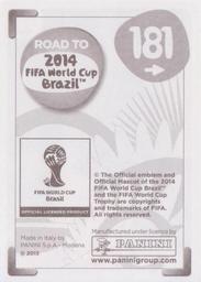 2013 Panini Road to 2014 FIFA World Cup Brazil Stickers #181 James Rodriguez Back