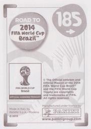 2013 Panini Road to 2014 FIFA World Cup Brazil Stickers #185 Teofilo Gutierrez Back