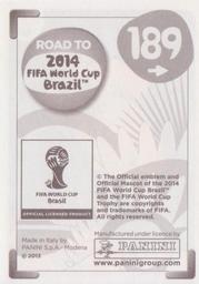 2013 Panini Road to 2014 FIFA World Cup Brazil Stickers #189 Walter Ayovi Back