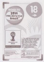 2013 Panini Road to 2014 FIFA World Cup Brazil Stickers #18 Neymar Back